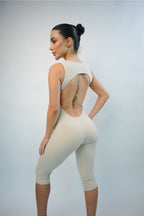 Sculpt Open Back Capri Jumpsuit