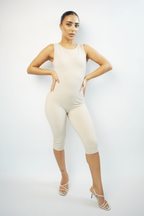 Sculpt Open Back Capri Jumpsuit